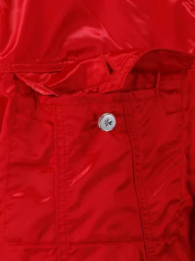 Pdf Cropped Satin Jacket With Button Closure In Red