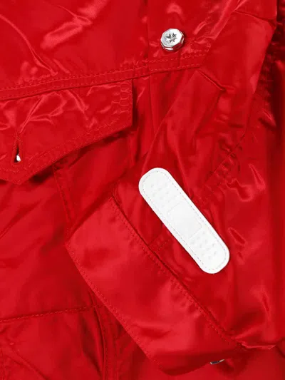 Pdf Cropped Satin Jacket With Button Closure In Red