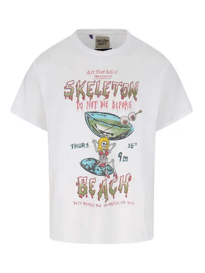 Gallery Dept. Dont Die Graphic Text Crew Neck T-shirt In White