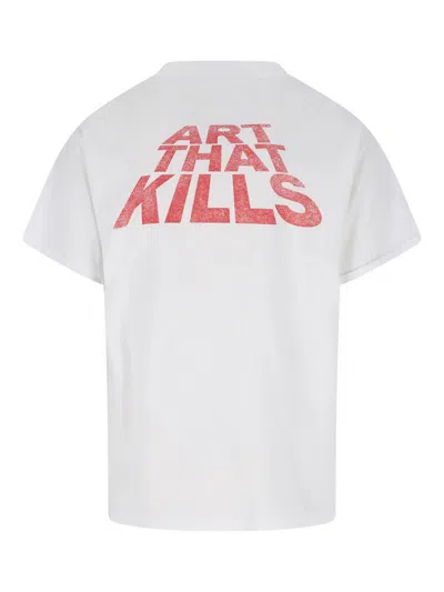Gallery Dept. Dont Die Graphic Text Crew Neck T-shirt In White