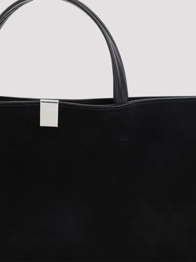 Phoebe Philo Black Kit Cabas Medium Suede Leather Shoulder Bag In Black