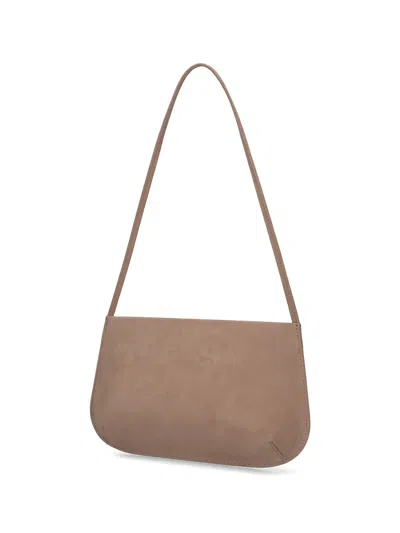 Fane Beige Bra Suede Shoulder Bag In Brown