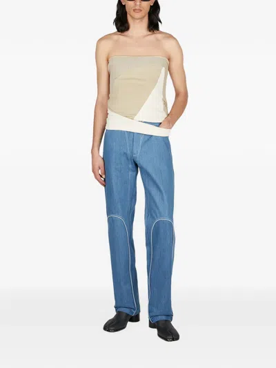 Rusfrcade Beige Top In Multi