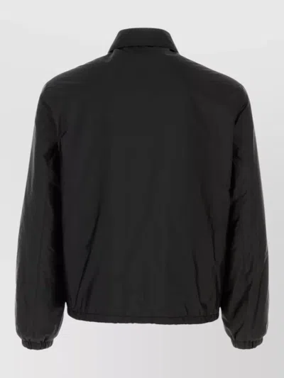 Prada Re Nylon Padded Jacket Collared Design Pockets In Multi