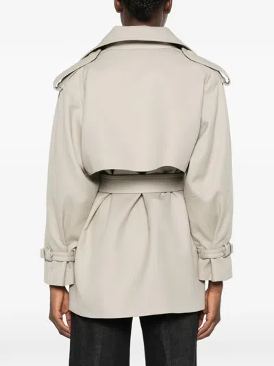 Max Mara Cacio Double-breasted Belted Duster Coat In Neutral