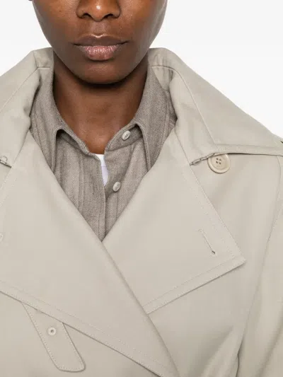 Max Mara Cacio Double-breasted Belted Duster Coat In Neutral