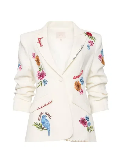 Cinq À Sept Cinq A Sept Celeste Vine Scrunched Cheyenne Blazer In Multi