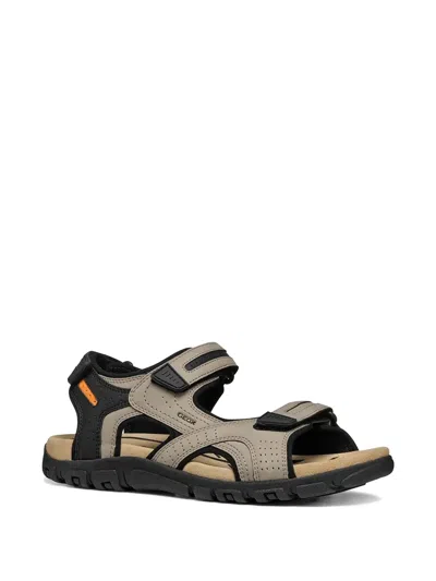 Geox Perforated Touch-strap Sandals In Multi