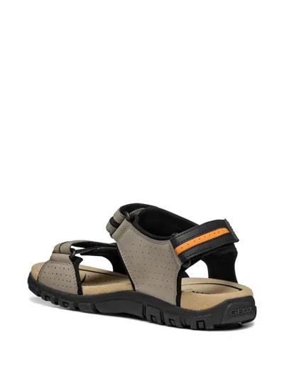 Geox Perforated Touch-strap Sandals In Multi