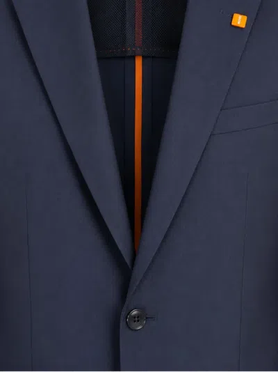 Digel Single-breasted Notched-lapel Suit In Blue