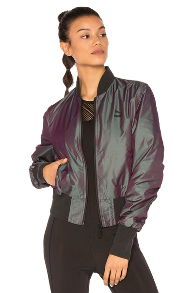 Puma Iridescent Bomber Jacket In Plum Perfect Iridescent