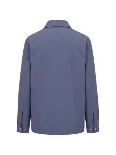 Danton Logo-patch Drawstring-hem Jacket In Blue