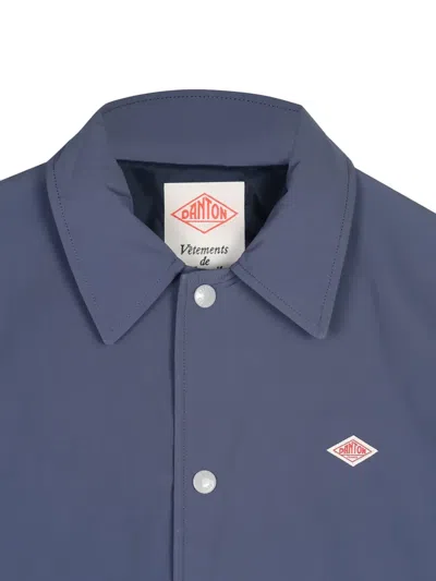 Danton Logo-patch Drawstring-hem Jacket In Blue