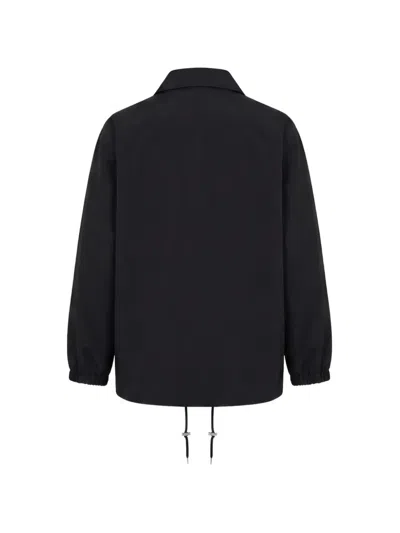 Danton Logo-patch Drawstring-hem Jacket In Black