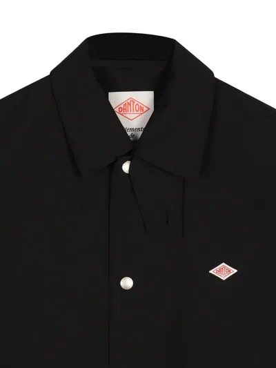 Danton Logo-patch Drawstring-hem Jacket In Black