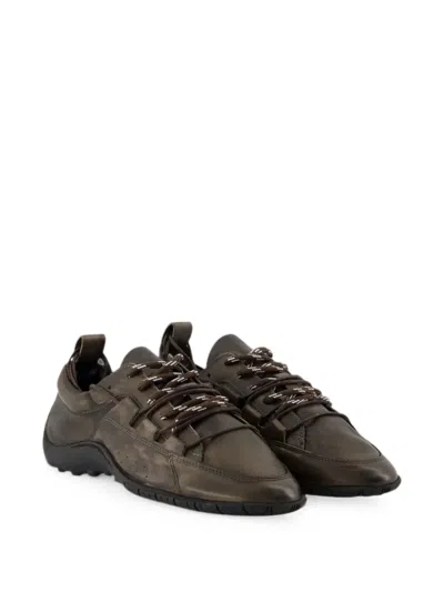 Samsoe & Samsoe Saastra Leather Sneakers In Brown
