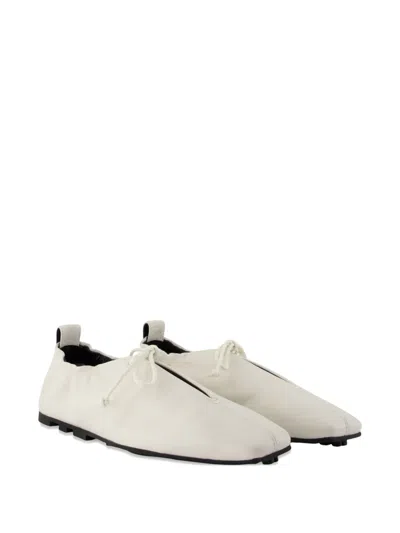 Samsoe & Samsoe Salilli Laced Ballet Flats In White