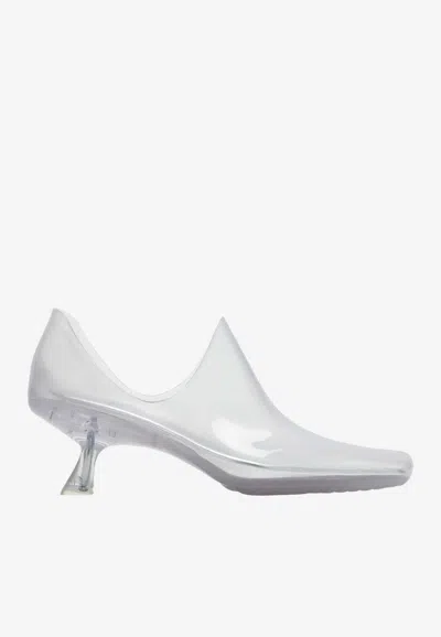 Loewe Emily Aqua Bootie 45 In Rubber With Multicolor Socks Pumps White