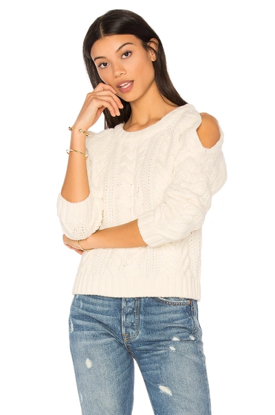 Shop Anine Bing Cut Out Sweater In Cream