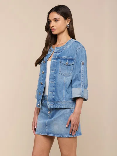 L'agence Anouk Jean Jacket In Blue