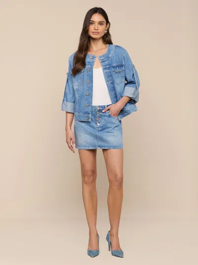 L'agence Anouk Jean Jacket In Blue