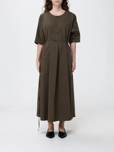 Aspesi Stretch Nylon Cotton Poplin Dress In Green