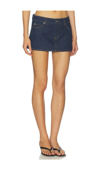 Grlfrnd Evette Micro Skort In Blue
