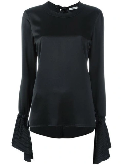 Shop Area Flared Sleeves Blouse In Black