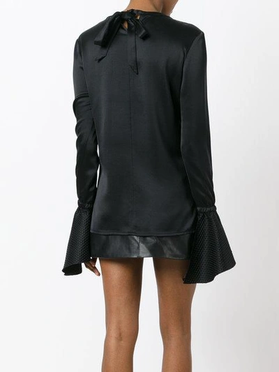 Shop Area Flared Sleeves Blouse In Black