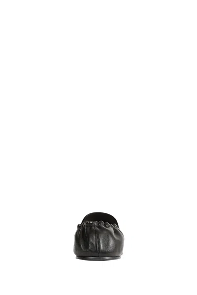 The Row Nappa Leather Casa Ballerinas Elasticated Back In Black