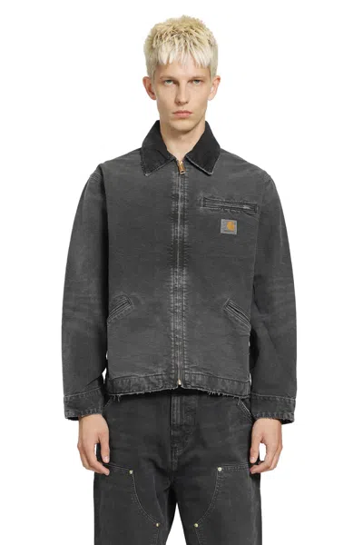 Carhartt Detroit Jacket Cotton Bradento Jackets Black In Multi