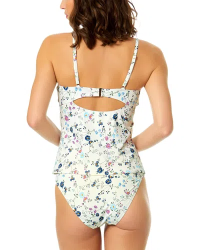 Cece Ruffle V-wire Tankini In Multi