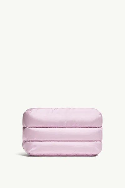 Moncler Caradoc Beauty Case Quilted Rectangular Design In Pink