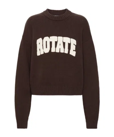 Rotate Birger Christensen Pullover Mit Rundhalsausschnitt In Brown