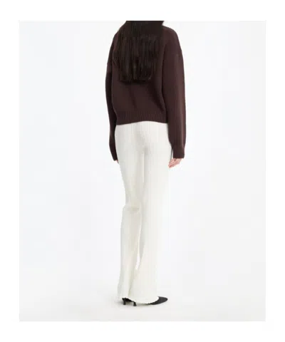 Rotate Birger Christensen Pullover Mit Rundhalsausschnitt In Brown