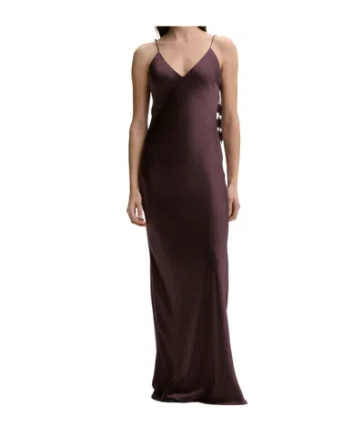 By Malene Birger Pascale Silk Maxi Slip Dress In Red