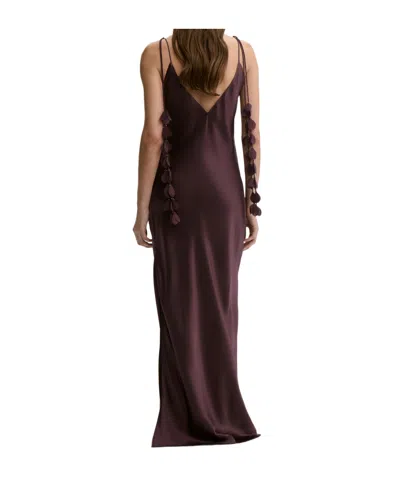 By Malene Birger Pascale Silk Maxi Slip Dress In Red