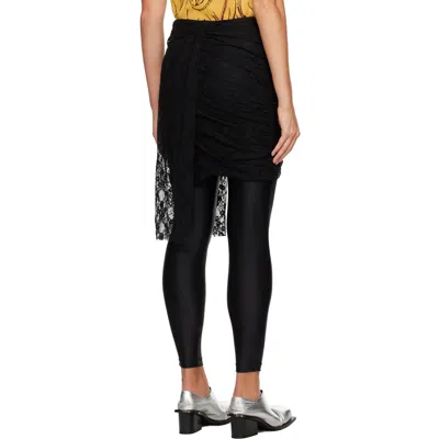 Pushbutton Layered Skirt In Black