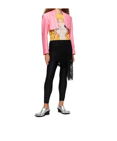 Pushbutton Layered Skirt In Black
