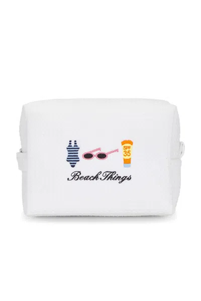 Abbode Beach Things Waffle Pouch In White
