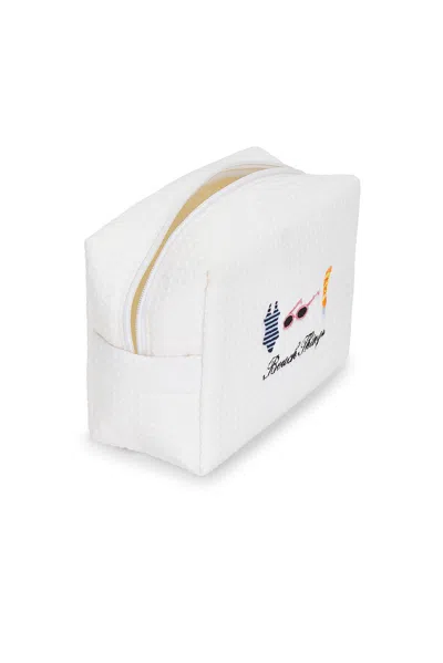 Abbode Beach Things Waffle Pouch In White