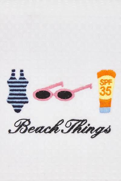 Abbode Beach Things Waffle Pouch In White