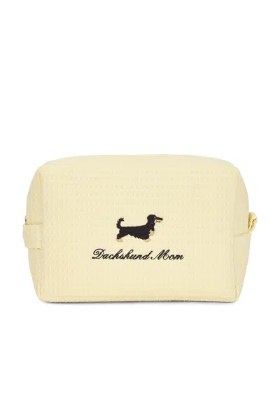 Abbode Daschund Mom Waffle Pouch In Yellow