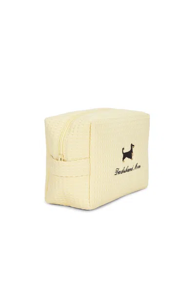 Abbode Daschund Mom Waffle Pouch In Yellow