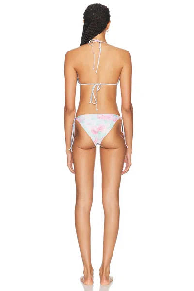 Acne Studios Patchwork Floral-print Bikini In Blue