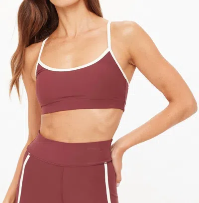 The Upside Samara Bowie Contrast Trim Sports Bra In Pink