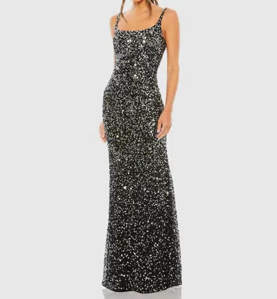 Mac Duggal 10705 Prom Long Sleeveless Evening Dress In Black