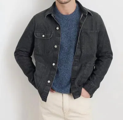 Alex Mill Button-fastening Cargo-pocket Jacket In Black