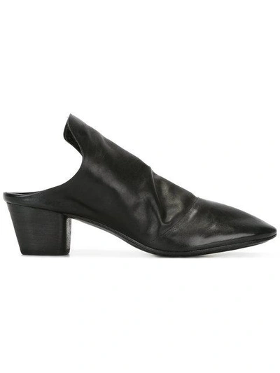 Shop Marsèll Chunky Heel Mules - Black