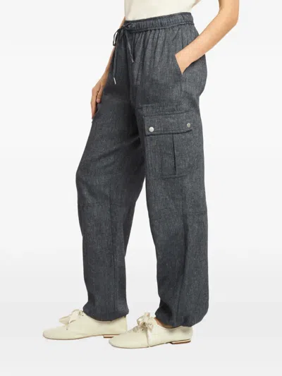 Cinq À Sept Drawstring Cargo Pants In Blue